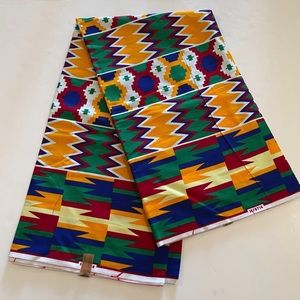 African Print Ankara Multicolor Cotton Kente Fabric